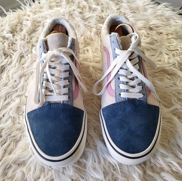 Vans Old Skool Stackform Pig Suede Sherpa Lined Platform Women's Size 8 - Picture 2 of 9